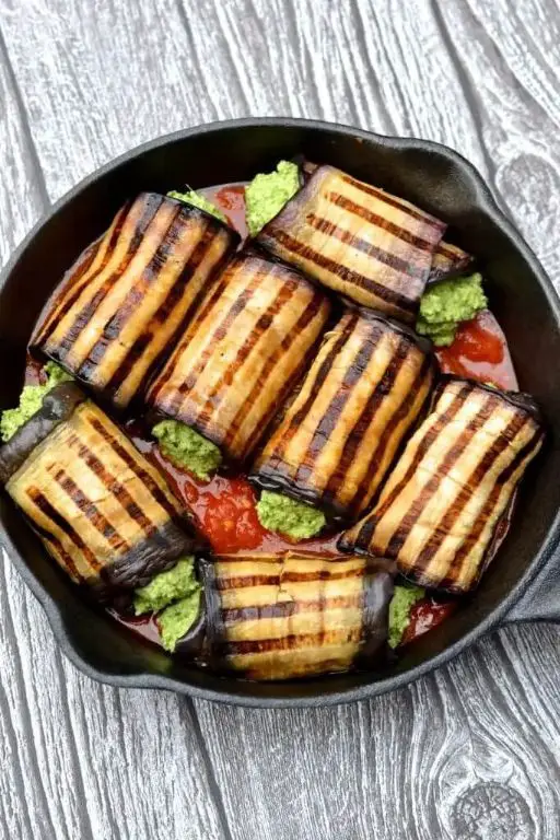 Eggplant and Spinach Cannelloni