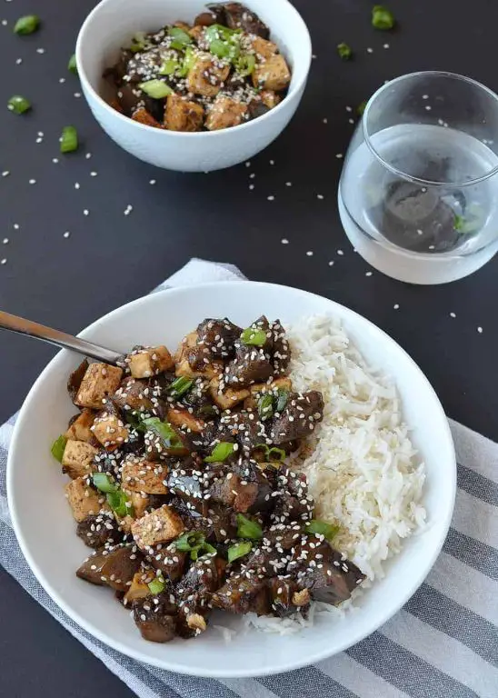 Eggplant and Tofu Teriyaki Bowl