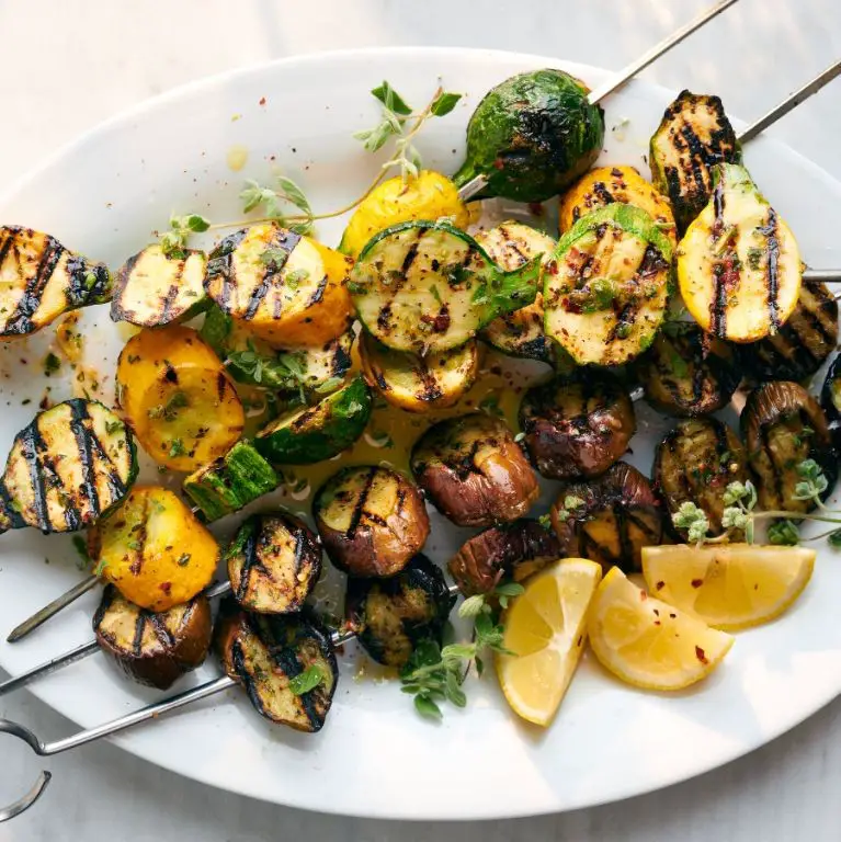 Eggplant and Zucchini Kebabs