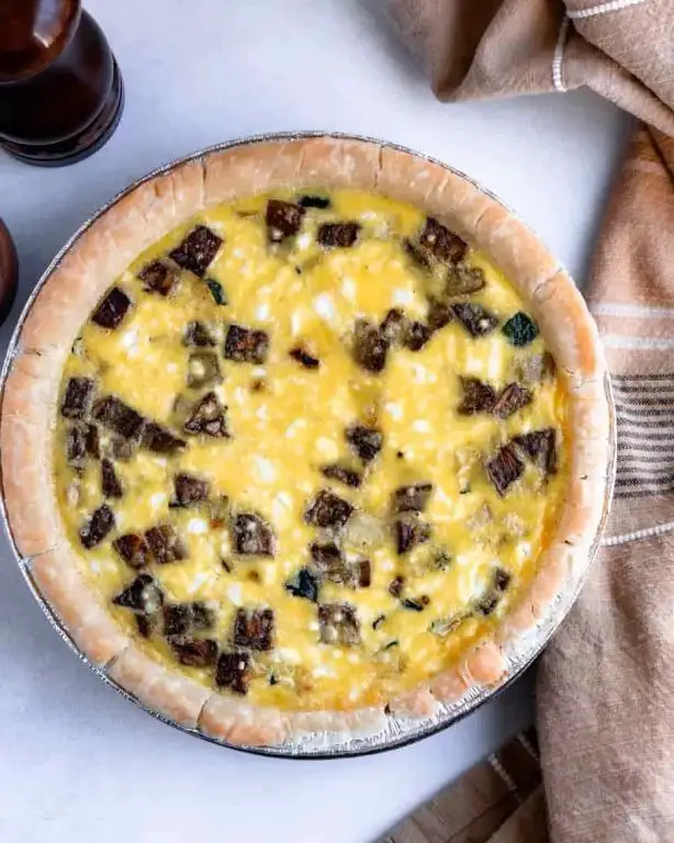 Eggplant and Zucchini Quiche