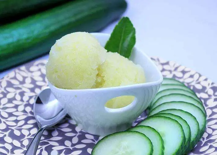 English Cucumber and Lime Sorbet