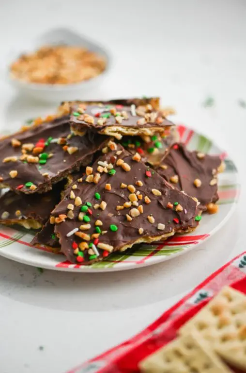 Espresso Infused Saltine Toffee