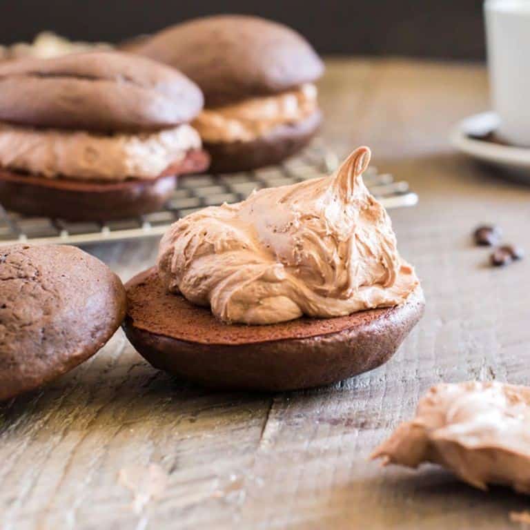 Espresso Whoopie Pies with Mocha Buttercream