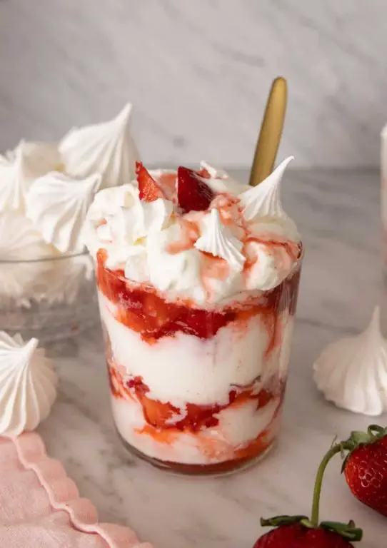 Eton Mess with Fresh Strawberries and Meringue