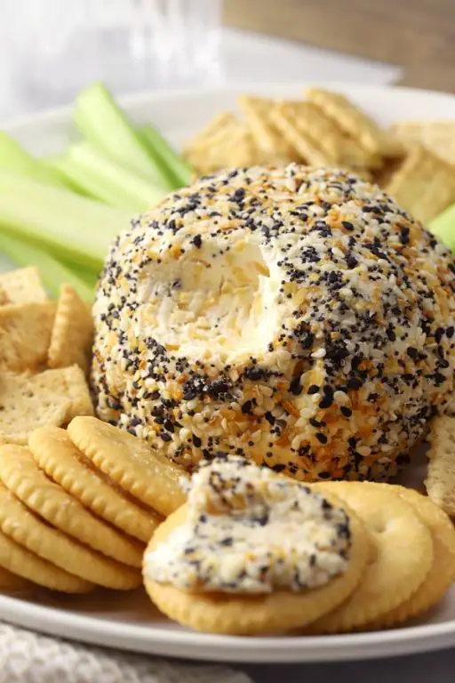 Everything Bagel Cheese Ball with Cream Cheese
