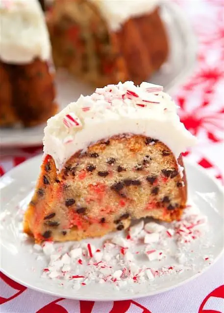 Festive Candy Cane Pound Cake