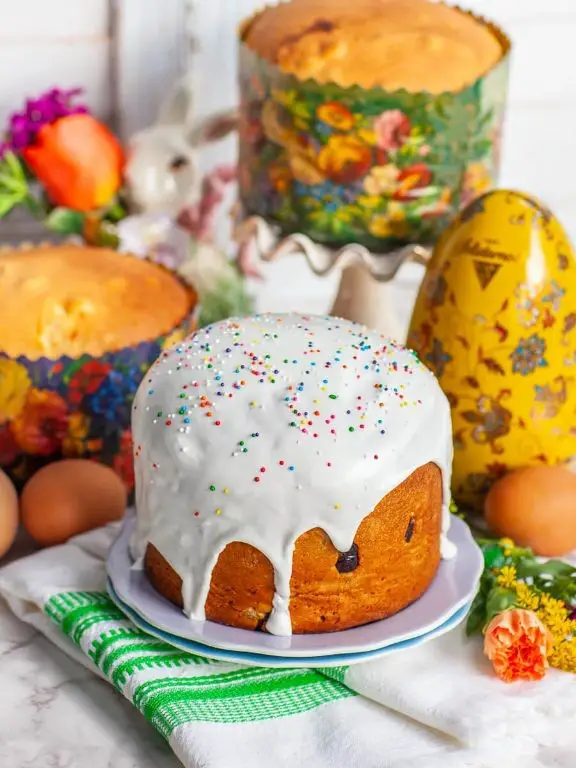 Festive Kulich Easter Bread