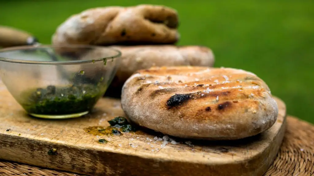 Feta and Oregano Stuffed Flat Bread