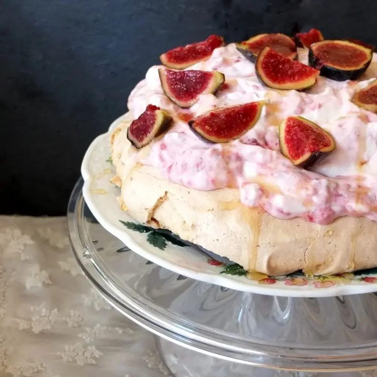 Fig and Honey Pavlova with Goat Cheese