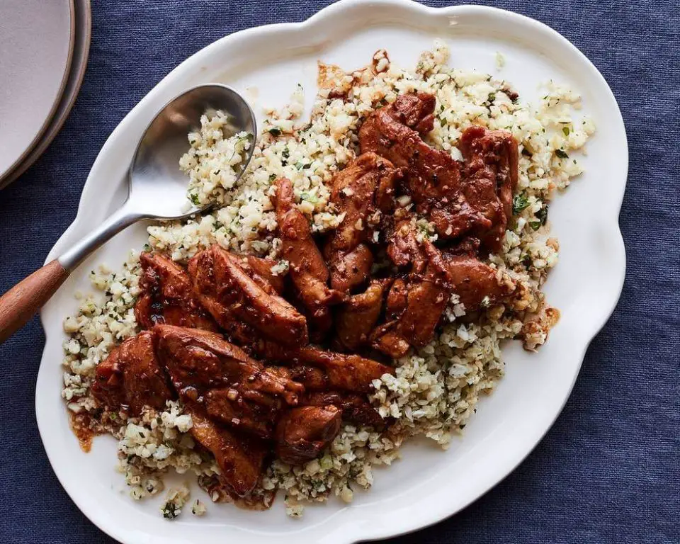 Filipino Chicken Adobo with Cauliflower Rice