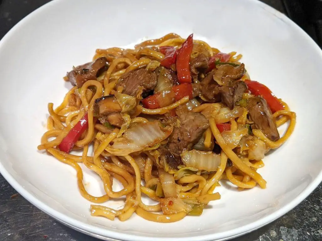 Five-Spice Beef Lo Mein