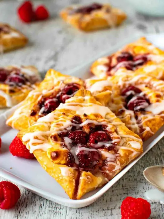 Flaky Raspberry Danish Pastries