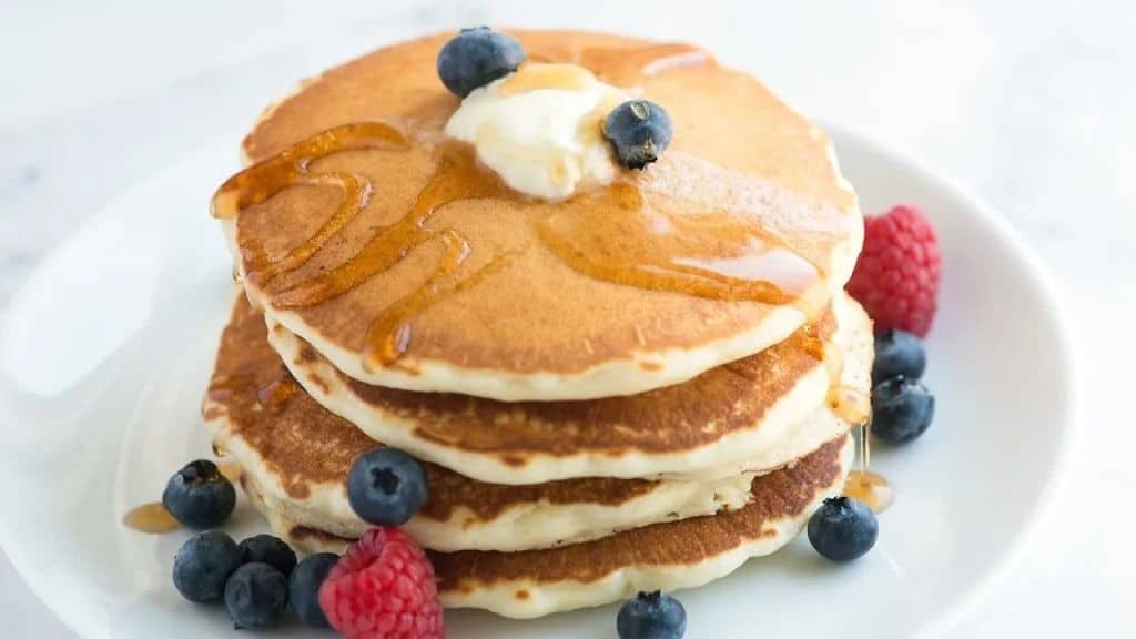 Fluffy Pancake Batter Made in KitchenAid Mixer