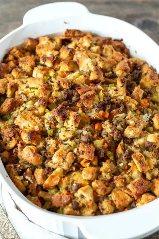 French Bread Stuffing with Sausage