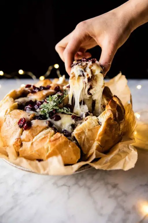 French Bread with Brie and Cranberries