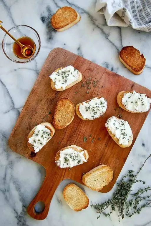 French Bread with Goat Cheese and Honey