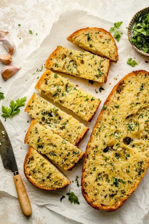 French Bread with Roasted Garlic Butter