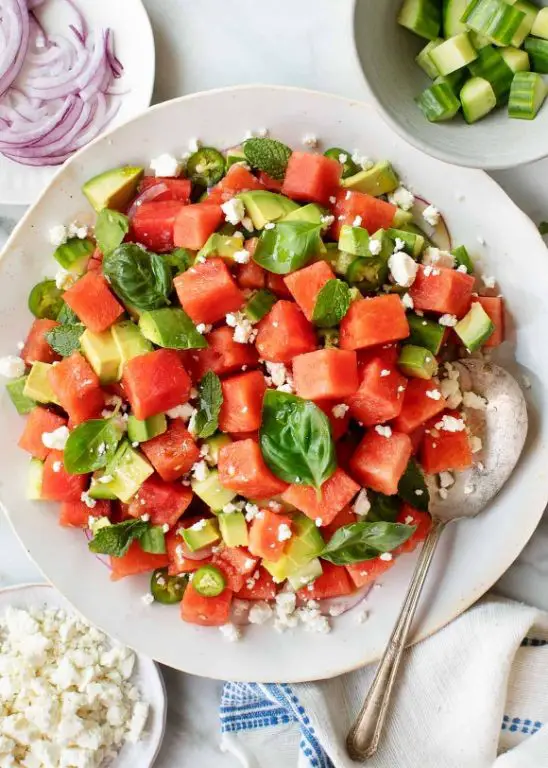 Fresh Watermelon and Feta Salad