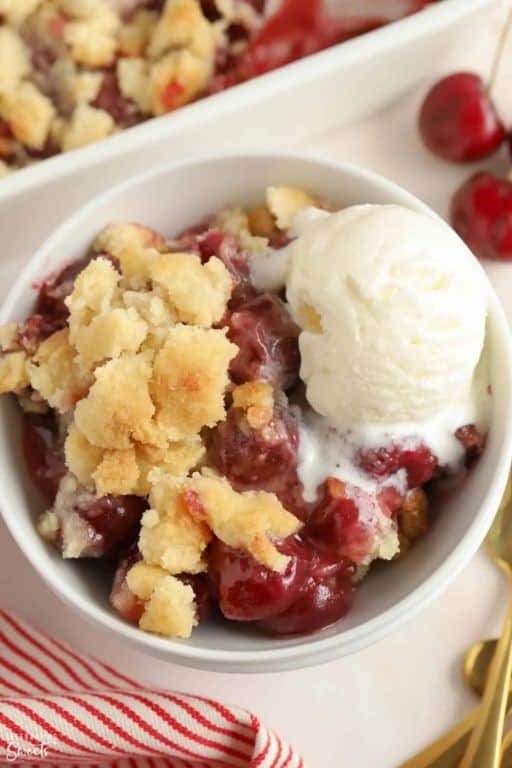 Frozen Cherry Cobbler