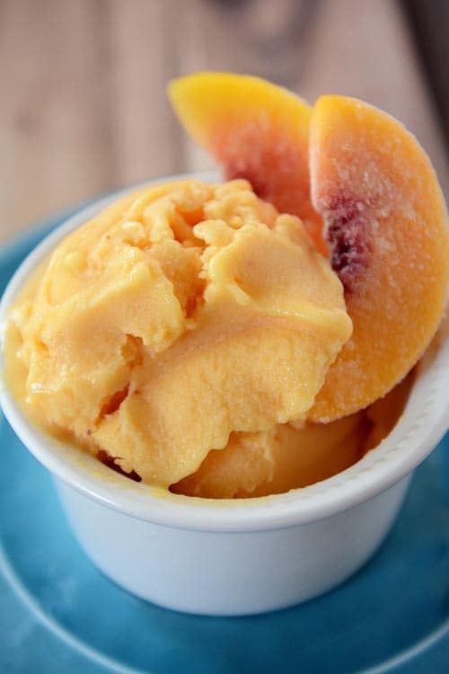 Frozen Peach Ice Cream