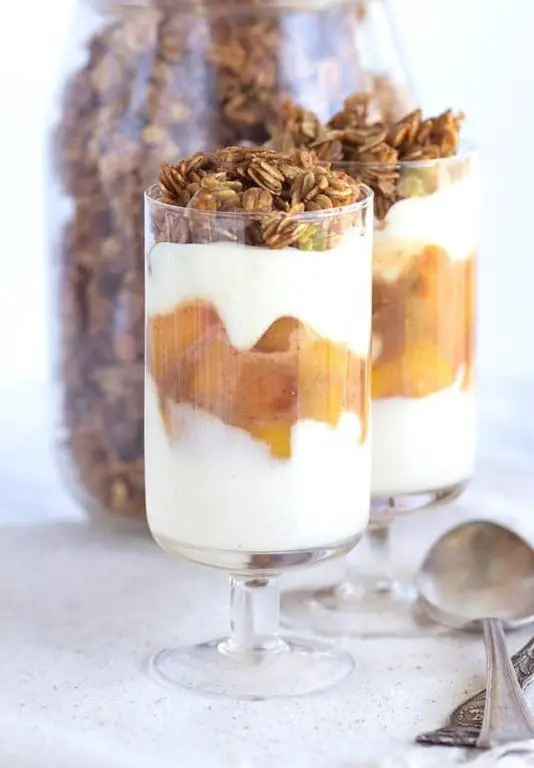 Frozen Peach Parfait