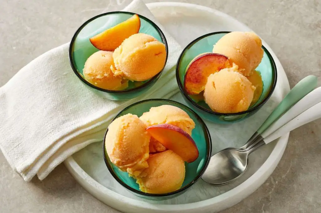 Frozen Peach Sorbet