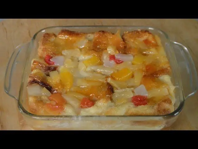 Fruit Cocktail Bread Pudding