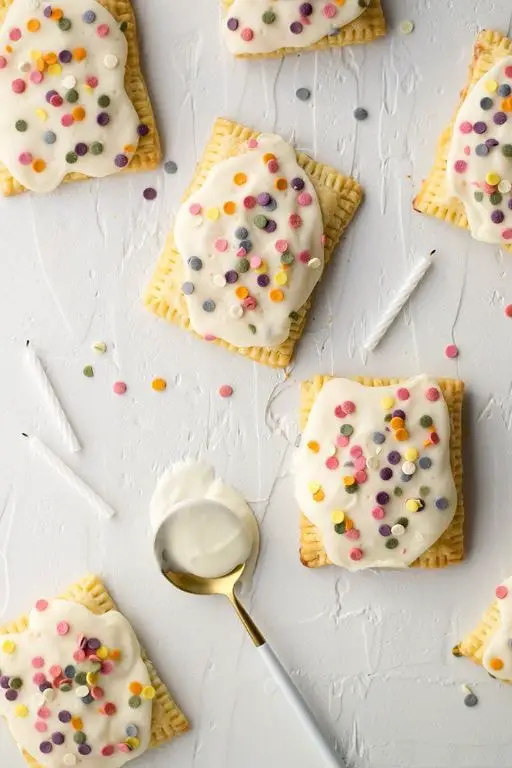 Funfetti Cake Mix Pop-Tarts with Sprinkles and Glaze