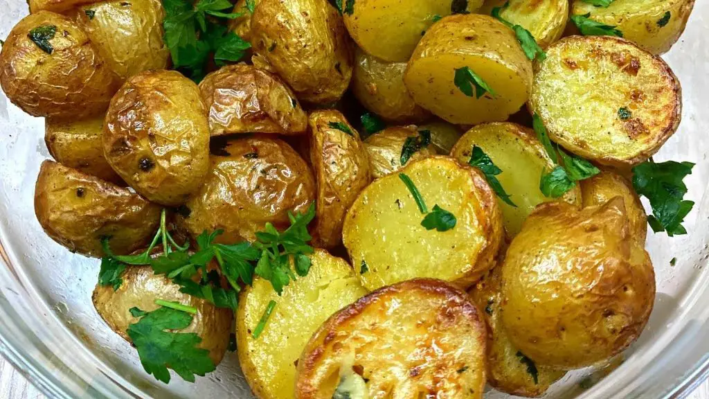 Garlic Butter Baby Potatoes Air Fryer Delight