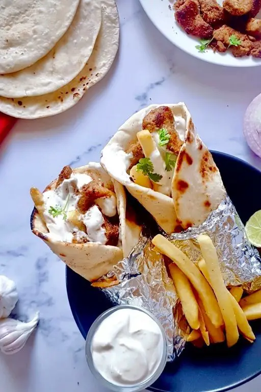 Garlic Butter Chicken Shawarma Pita