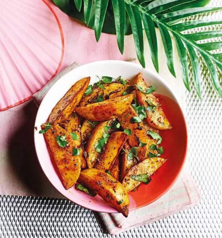 Garlic Butter Italian Potato Wedges