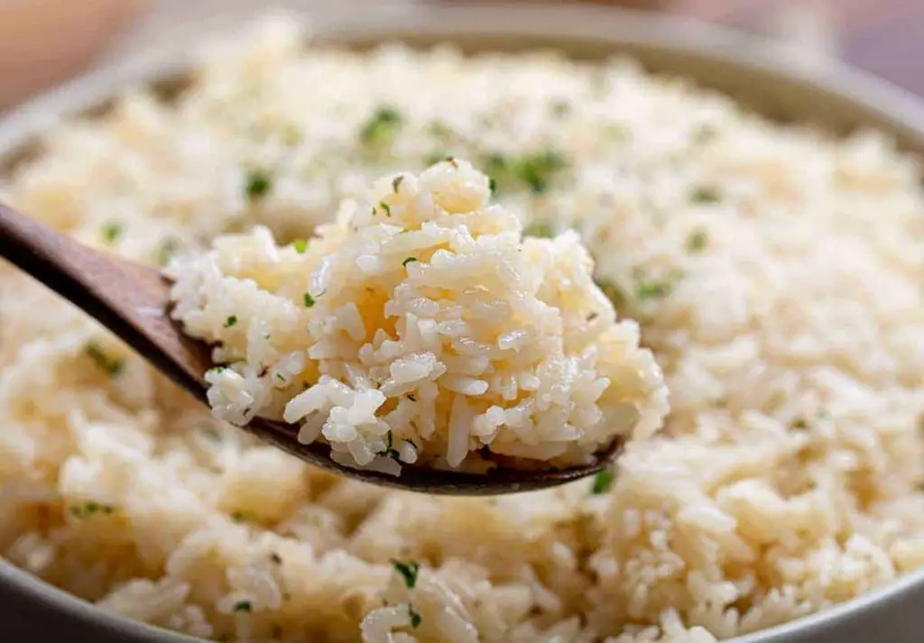 Garlic Butter Jasmine Rice with Parmesan