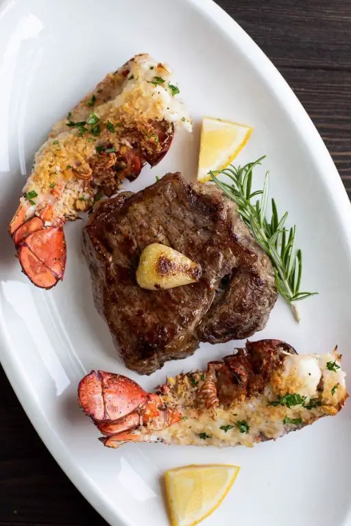 Garlic Butter Lobster Tail with Steak Pairing