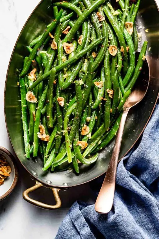 Garlic Butter Roasted Green Beans