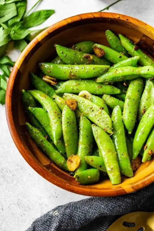 Garlic Butter Sautéed Snap Peas