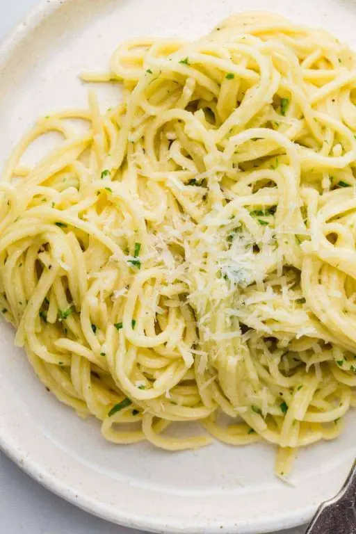 Garlic Butter Spaghetti with Parmesan