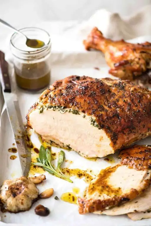 Garlic Butter Turkey Breast with Poultry Seasoning