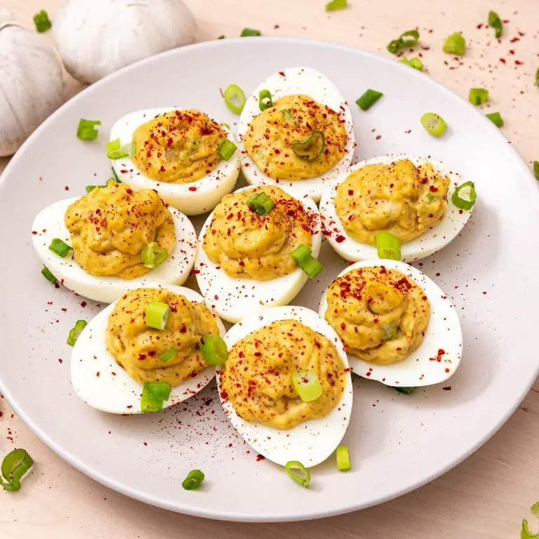 Garlic Confit Deviled Eggs