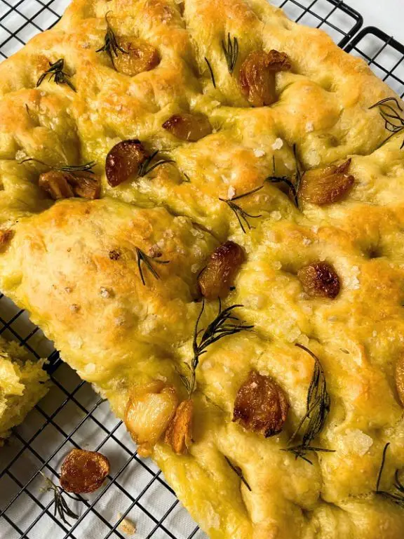 Garlic Confit Flatbread with Herbs