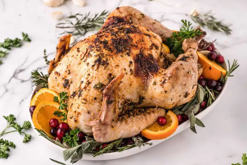 Garlic Herb Butter Turkey Fry