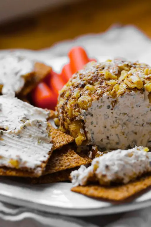 Garlic Herb Cheese Ball with Cream Cheese