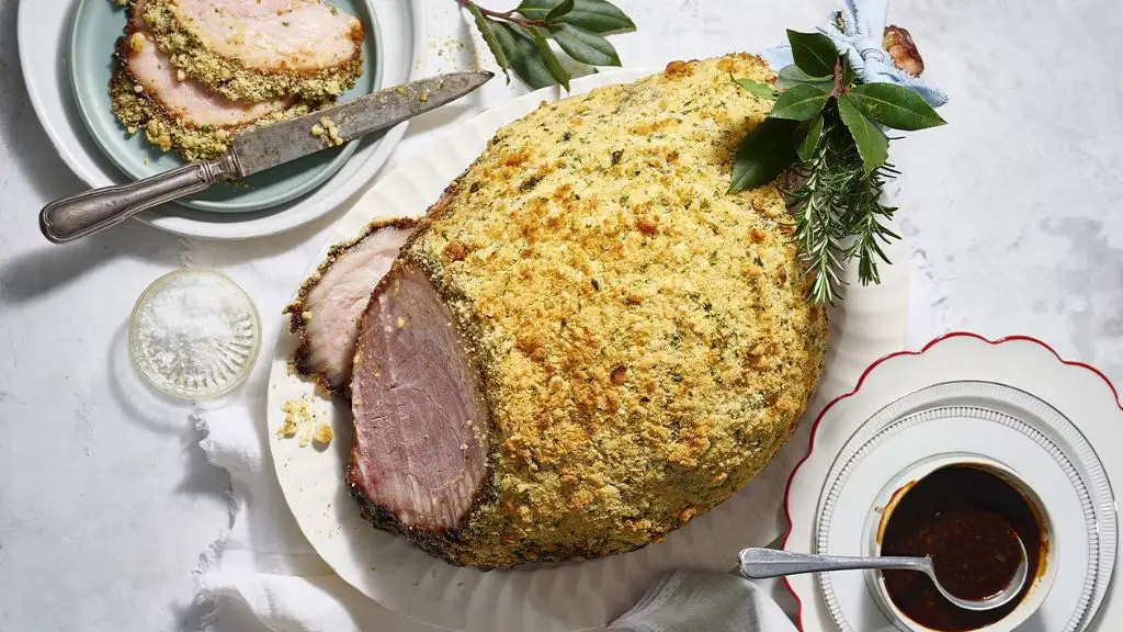 Garlic Herb Crusted Ham