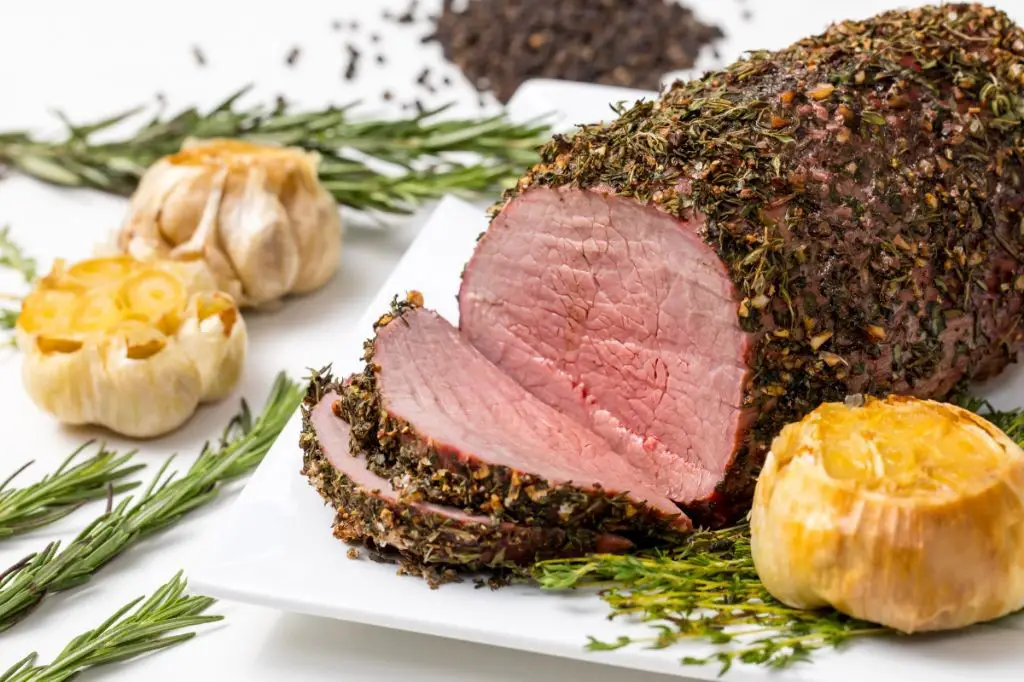 Garlic Herb Crusted Roast Beef
