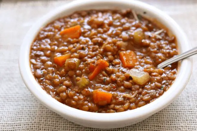 Garlic Herb Instant Pot Lentil Pilaf