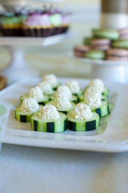 Garlic Herb Mini Cucumber Bites