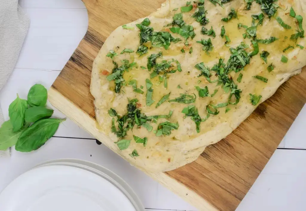 Garlic Herb Quick Discard Flatbread