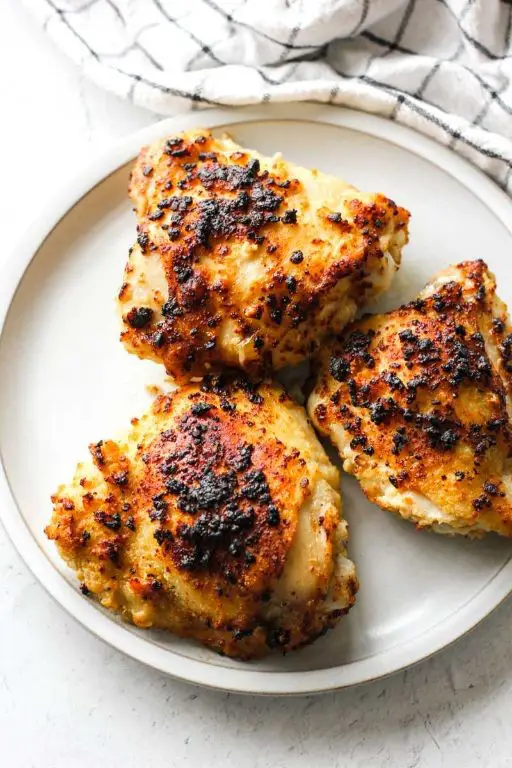 Garlic Parmesan Air Fryer Chicken Thighs