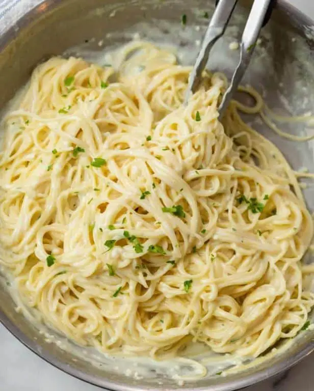 Garlic Parmesan Angel Hair Pasta with Kitchen Aid