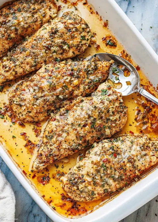 Garlic Parmesan Baked Chicken Breasts