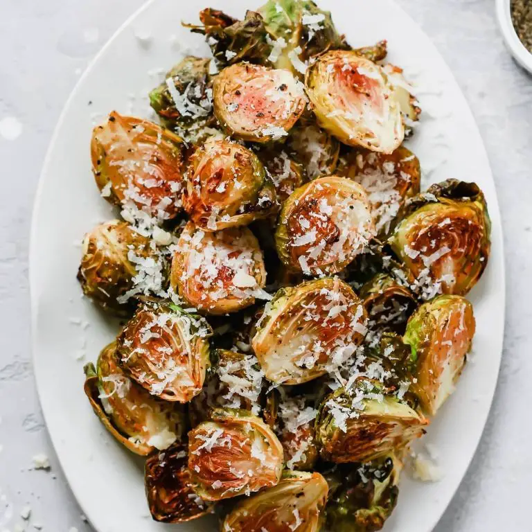 Garlic Parmesan Balsamic Brussels Sprouts